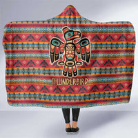 Thunderbird Totem Hooded Blanket Native American Geometric Tribal - Pacific Northwest Indigenous Art - Wonder Print Shop