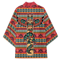Thunderbird Totem Kimono Native American Geometric Tribal - Pacific Northwest Indigenous Art - Wonder Print Shop