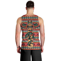 Thunderbird Totem Men Tank Top Native American Geometric Tribal - Pacific Northwest Indigenous Art - Wonder Print Shop