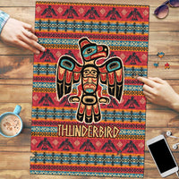 Thunderbird Totem Puzzle Native American Geometric Tribal - Pacific Northwest Indigenous Art - Wonder Print Shop