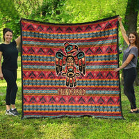 Thunderbird Totem Quilt Native American Geometric Tribal - Pacific Northwest Indigenous Art - Wonder Print Shop