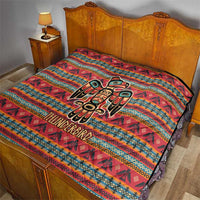 Thunderbird Totem Quilt Native American Geometric Tribal - Pacific Northwest Indigenous Art - Wonder Print Shop