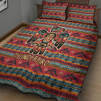Thunderbird Totem Quilt Bed Set Native American Geometric Tribal - Pacific Northwest Indigenous Art - Wonder Print Shop
