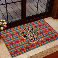 Thunderbird Totem Rubber Doormat Native American Geometric Tribal - Pacific Northwest Indigenous Art - Wonder Print Shop