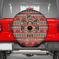 Thunderbird Totem Spare Tire Cover Native American Geometric Tribal - Pacific Northwest Indigenous Art - Wonder Print Shop