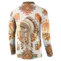 Native American Headdress and Tomahawk Button Sweatshirt with 1492 Symbolic Date Traditional Feather Motif Indigenous Heritage - Wonder Print Shop