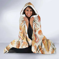 Native American Headdress and Tomahawk Hooded Blanket with 1492 Symbolic Date Traditional Feather Motif Indigenous Heritage - Wonder Print Shop