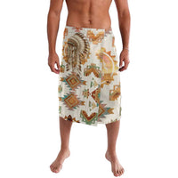 Native American Headdress and Tomahawk Lavalava with 1492 Symbolic Date Traditional Feather Motif Indigenous Heritage - Wonder Print Shop