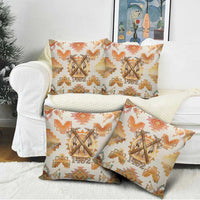 Native American Headdress and Tomahawk Pillow Cover with 1492 Symbolic Date Traditional Feather Motif Indigenous Heritage - Wonder Print Shop