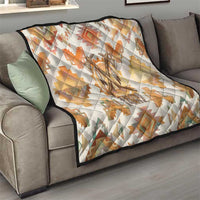 Native American Headdress and Tomahawk Quilt with 1492 Symbolic Date Traditional Feather Motif Indigenous Heritage - Wonder Print Shop