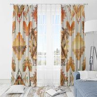 Native American Headdress and Tomahawk Window Curtain with 1492 Symbolic Date Traditional Feather Motif Indigenous Heritage - Wonder Print Shop