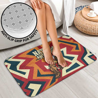 Native American Warrior Bathroom Set with Tribal Geometric Pattern Bold Sunset Mountain - Wonder Print Shop