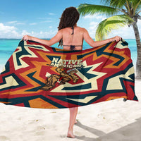 Native American Warrior Sarong with Tribal Geometric Pattern Bold Sunset Mountain - Wonder Print Shop