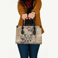 Buffalo Skull Leather Bag Feathers Tribal Map and Historical Indigenous Native American Heritage Bison - Wonder Print Shop