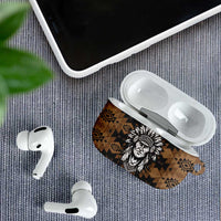 Native American Chief Warrior AirPods Case Feather Headdress and Horse Tribal Arrow Pattern - Wonder Print Shop