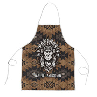 Native American Chief Warrior Apron Feather Headdress and Horse Tribal Arrow Pattern - Wonder Print Shop