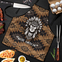 Native American Chief Warrior Apron Feather Headdress and Horse Tribal Arrow Pattern - Wonder Print Shop