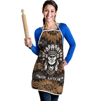 Native American Chief Warrior Apron Feather Headdress and Horse Tribal Arrow Pattern - Wonder Print Shop
