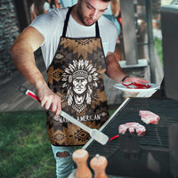 Native American Chief Warrior Apron Feather Headdress and Horse Tribal Arrow Pattern - Wonder Print Shop