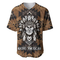 Native American Chief Warrior Baseball Jersey Feather Headdress and Horse Tribal Arrow Pattern - Wonder Print Shop