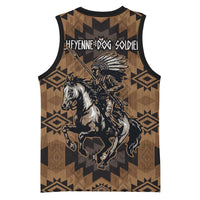 Native American Chief Warrior Basketball Jersey Feather Headdress and Horse Tribal Arrow Pattern - Wonder Print Shop