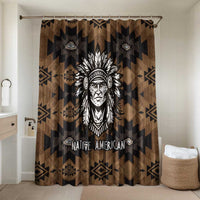 Native American Chief Warrior Bathroom Set Feather Headdress and Horse Tribal Arrow Pattern - Wonder Print Shop