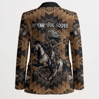 Native American Chief Warrior Blazer Feather Headdress and Horse Tribal Arrow Pattern - Wonder Print Shop