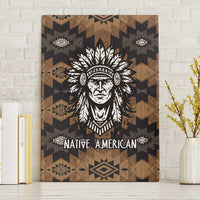 Native American Chief Warrior Canvas Wall Art Feather Headdress and Horse Tribal Arrow Pattern - Wonder Print Shop