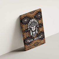 Native American Chief Warrior Canvas Wall Art Feather Headdress and Horse Tribal Arrow Pattern - Wonder Print Shop