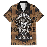 Native American Chief Warrior Hawaiian Shirt Feather Headdress and Horse Tribal Arrow Pattern - Wonder Print Shop