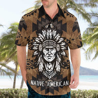 Native American Chief Warrior Hawaiian Shirt Feather Headdress and Horse Tribal Arrow Pattern - Wonder Print Shop