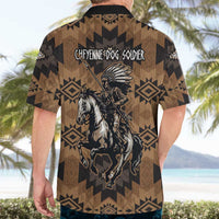 Native American Chief Warrior Hawaiian Shirt Feather Headdress and Horse Tribal Arrow Pattern - Wonder Print Shop