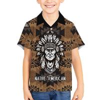 Native American Chief Warrior Hawaiian Shirt Feather Headdress and Horse Tribal Arrow Pattern - Wonder Print Shop
