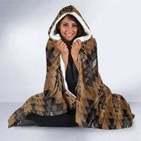 Native American Chief Warrior Hooded Blanket Feather Headdress and Horse Tribal Arrow Pattern - Wonder Print Shop