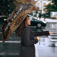 Native American Chief Warrior Umbrella Feather Headdress and Horse Tribal Arrow Pattern - Wonder Print Shop