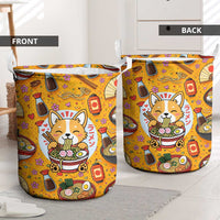 Kawaii Ramen Cute Anime Dog Corgi Laundry Basket Japanese Noodles