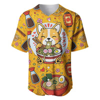 Kawaii Ramen Cute Anime Dog Corgi Baseball Jersey Japanese Noodles