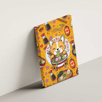 Kawaii Ramen Cute Anime Dog Corgi Canvas Wall Art Japanese Noodles