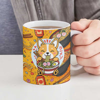 Kawaii Ramen Cute Anime Dog Corgi Ceramic Mug Japanese Noodles