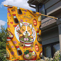 Kawaii Ramen Cute Anime Dog Corgi Garden Flag Japanese Noodles