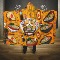 Kawaii Ramen Cute Anime Dog Corgi Hooded Blanket Japanese Noodles