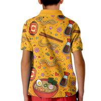 Kawaii Ramen Cute Anime Dog Corgi Kid Polo Shirt Japanese Noodles