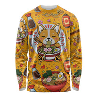 Kawaii Ramen Cute Anime Dog Corgi Long Sleeve Shirt Japanese Noodles