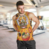 Kawaii Ramen Cute Anime Dog Corgi Men Tank Top Japanese Noodles