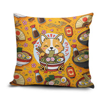 Kawaii Ramen Cute Anime Dog Corgi Pillow Cover Japanese Noodles