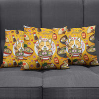 Kawaii Ramen Cute Anime Dog Corgi Pillow Cover Japanese Noodles
