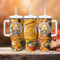 Kawaii Ramen Cute Anime Dog Corgi Tumbler With Handle Japanese Noodles