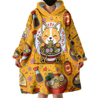 Kawaii Ramen Cute Anime Dog Corgi Wearable Blanket Hoodie Japanese Noodles