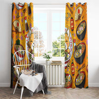 Kawaii Ramen Cute Anime Dog Corgi Window Curtain Japanese Noodles