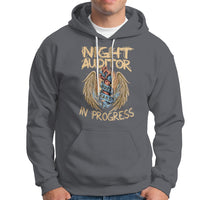 Night Auditor Hoodie Work Hard In Progress - Wonder Print Shop
